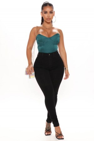 Jeansy Fashion Nova Classic Beauty Booty Lifter Skinny Damskie Czarne Polska | 365407BWL