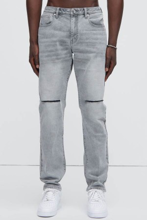 Jeansy Fashion Nova Ghost Slim Męskie Szare Polska | 870531PQV