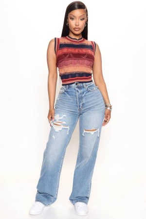Jeansy Fashion Nova Girl Crush 90's Dad Damskie Niebieskie Polska | 365987DCA