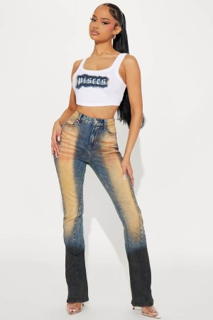 Jeansy Fashion Nova Got It Covered Stretch Bootcut Damskie Ciemny Niebieskie Polska | 132965UVP