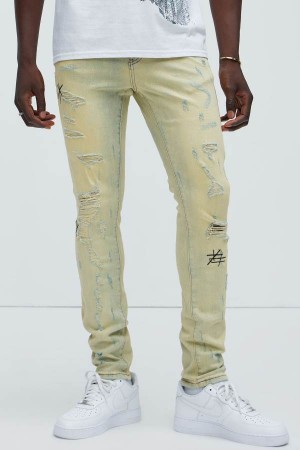 Jeansy Fashion Nova Got To Stay Up Straight Męskie Głęboka Niebieskie Polska | 281539QCI