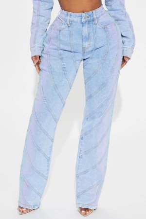 Jeansy Fashion Nova Got You Covered Taper Leg Damskie Niebieskie Polska | 750163UHL