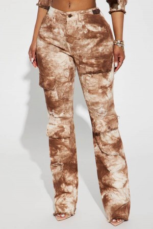 Jeansy Fashion Nova Hard Days Longer Nights Cargo Damskie Brązowe Polska | 518307SOQ