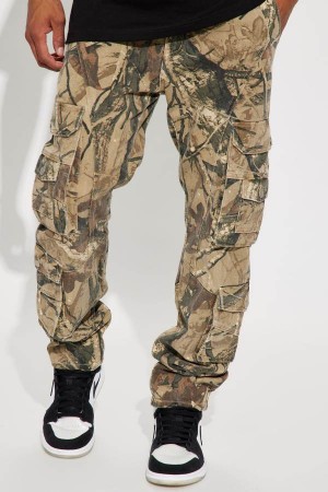 Jeansy Fashion Nova Never Too Many Pockets Cargo Slim Męskie Camo Polska | 450179PYH