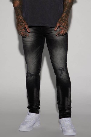 Jeansy Fashion Nova Novacane Skinny Męskie Czarne Polska | 406925QVC