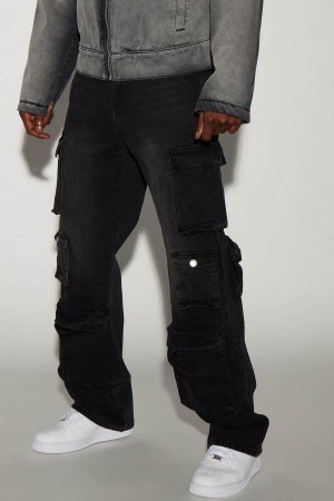 Jeansy Fashion Nova Stay Looking Rigid Carpenter Męskie Czarne Polska | 152947YGF