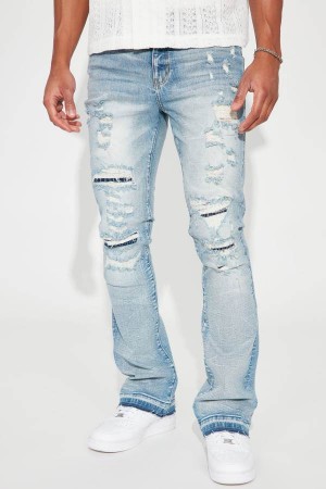 Jeansy Fashion Nova Undercover Slim Stacked Flare Męskie Niebieskie Niebieskie Polska | 754281QCB