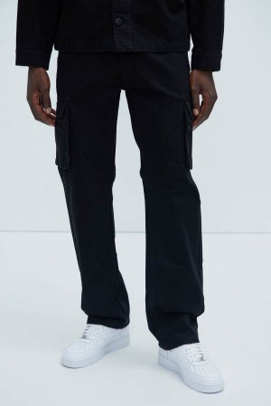 Jeansy Fashion Nova Wells Straight Męskie Czarne Polska | 467239ZRQ
