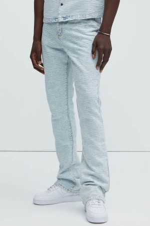 Jeansy Fashion Nova Will Stacked Slim Flare Męskie Głęboka Niebieskie Niebieskie Polska | 310987VRF