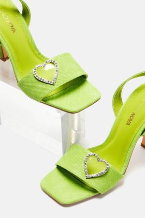 Sandały Fashion Nova Easy To Love Heeled Damskie Zielone Polska | 946871COP