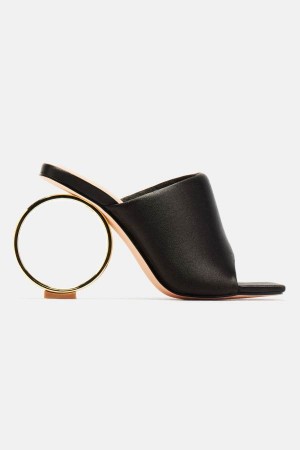 Sandały Fashion Nova Feelin' Popular Heeled Damskie Czarne Polska | 945721DVK