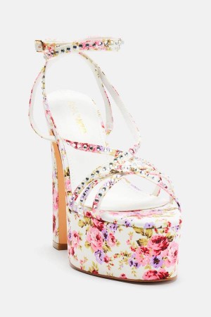 Sandały Fashion Nova Just You And I Platform Heeled Damskie Kolorowe Polska | 435682PMW