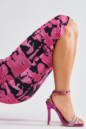Sandały Fashion Nova Just Your Fairytale Heeled Damskie Różowe Polska | 431906WTB