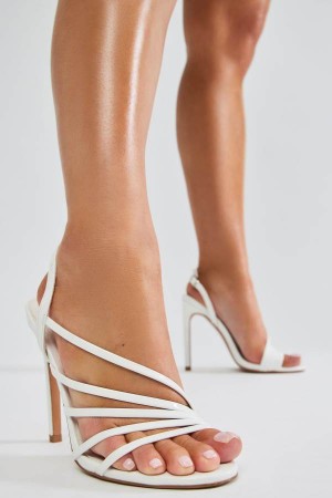 Sandały Fashion Nova Nice And Sweet Heeled Damskie Białe Polska | 834571SWT