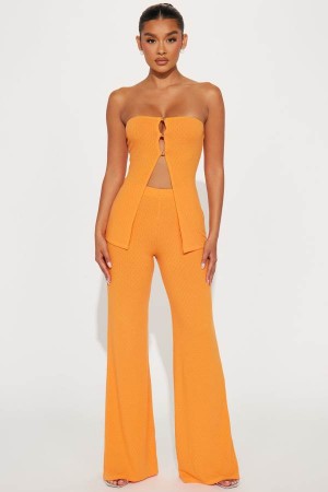 Spodnie Fashion Nova Friday Night Out Pant Set Damskie Pomarańczowe Polska | 892607GYX