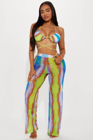 Spodnie Fashion Nova Kiera 3 Piece Bikini Set Damskie Fioletowe Polska | 485069KQT