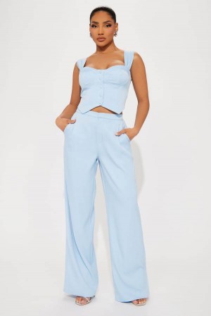 Spodnie Fashion Nova Peyton Pant Set Damskie Głęboka Niebieskie Polska | 360921IAX