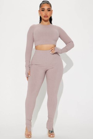 Spodnie Fashion Nova Pia Snatched Pant Set Damskie Brązowe Polska | 273104MRP