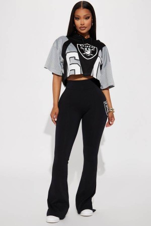 Spodnie Fashion Nova Raiders Fit And Flare Damskie Czarne Polska | 620475EJH